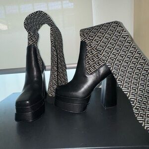 New miss lola sock heels platform